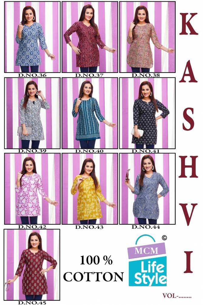 Kashvi Vol 3 By Mcm Summer Special Cotton Ladies Top Wholesale Price In Surat